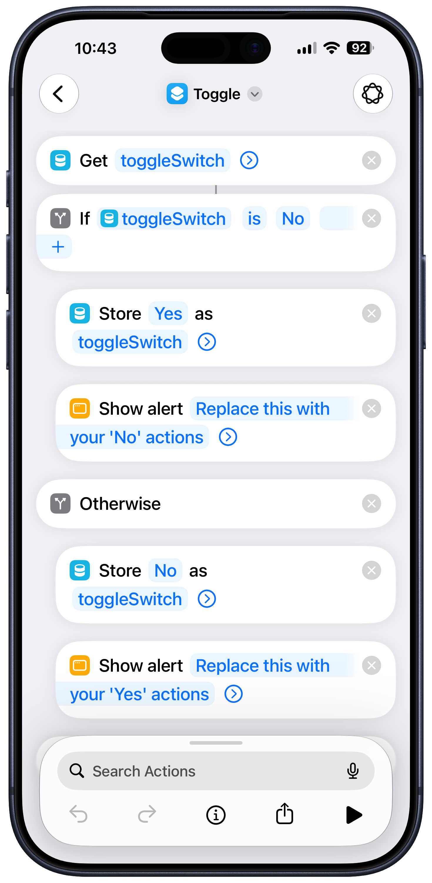 Simple toggle